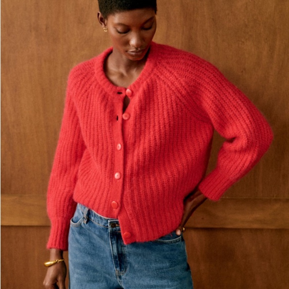 Sezane Emile Cardigan in Red